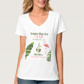 Tropisch roze roze Palm Springs vrijgezellenfeest T-shirt (Voorkant)