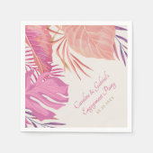 Tropisch roze strand servet (Voorkant)