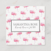 Tropisch roze Visitekaartje Flamingo (Achterkant)