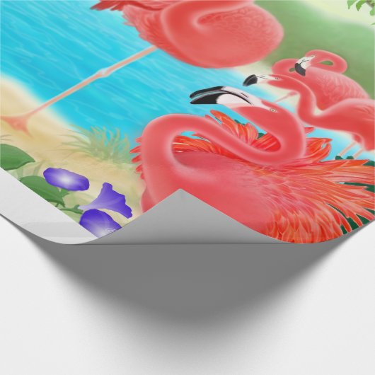 Tropisch roze vlamJargnvogels die papier overvalle (Hoek)