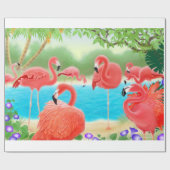 Tropisch roze vlamJargnvogels die papier overvalle (Vlak)