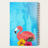 Tropisch roze vlamJon en ventilator | Monogram Planner (Achterkant)