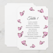 Tropisch roze vlinders. Weddenschapskaarten Kaart (Voorkant / Achterkant)