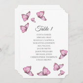 Tropisch roze vlinders. Weddenschapskaarten Kaart (Voorkant / Achterkant)