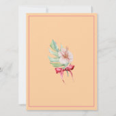 Tropisch roze Vrijgezellenfeest Kaart (Achterkant)