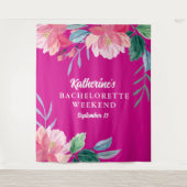 Tropisch roze vrijgezellenfeest wandkleed (Voorkant)