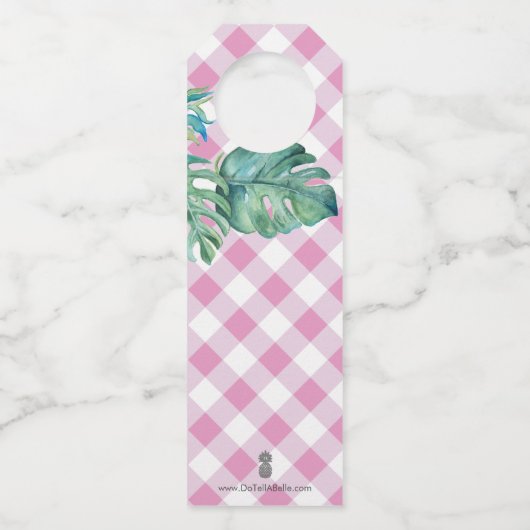 Tropisch roze Waterverf Zee Flessenhanger (Achterkant)