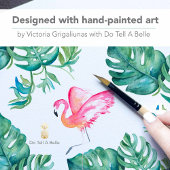 Tropisch roze Wenskaart Flamingo Bedankkaart