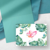 Tropisch roze Wenskaart Flamingo Bedankkaart