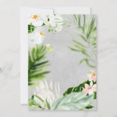 Tropisch Roze Witte Bloemen | Uitgestelde Bruiloft Kaart (Achterkant)