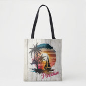 Tropisch roze zonnebrandpalmen tote bag (Voorkant)
