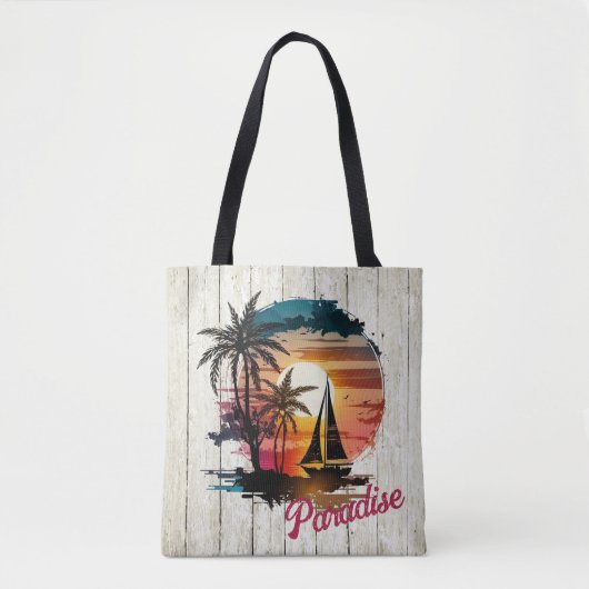 Tropisch roze zonnebrandpalmen tote bag (Voorkant)