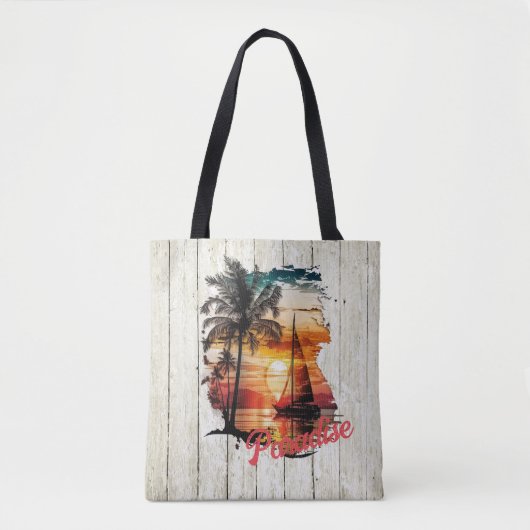 Tropisch roze zonnebrandpalmen tote bag (Voorkant)