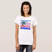 Tropisch roze zonnehemd t-shirt (Voorkant volledig)