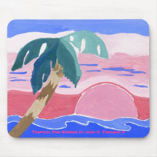 Tropisch Roze Zonsopgang Muismat (Voorkant)