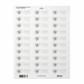 Tropisch Rustic Palms Black White Sketch Adres Etiket (Full Sheet)