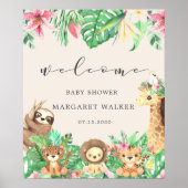 tropisch safari baby shower Welkomstwoord Poster (Voorkant)
