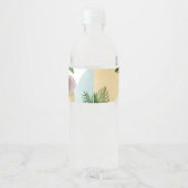 Tropisch Safari Dierenbescherming Verjaardag Water Waterfles Etiket (Achterkant)