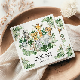 Tropisch Safari Oerwoud Dieren op een dag vrij Servet