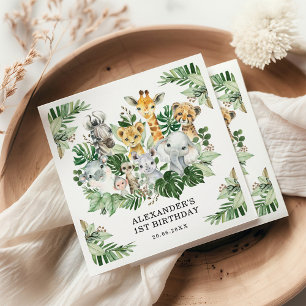 Tropisch Safari Oerwoud Dieren op een dag vrij Servet