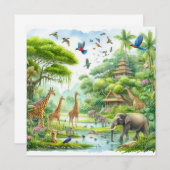 Tropisch safari oerwoud kaart (Voorkant / Achterkant)