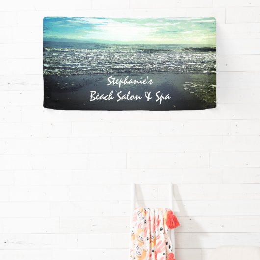 Tropisch Salon Spa Beach Ocean Artistic Business Spandoek (Insitu)