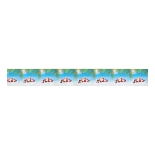 Tropisch Santa Ribbon Grosgrain Lint (Voorkant)