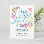 Tropisch Save the Date Kaart (Staand voorkant)