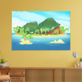 Tropisch Schateiland Canvas Afdruk (Insitu (Woonkamer))