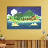 Tropisch Schateiland Canvas Afdruk (Insitu (Woonkamer))