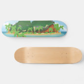 Tropisch Schateiland Skateboard (Horizontaal)