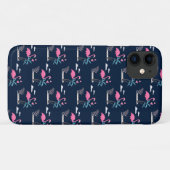 Tropisch schattig grappige flamingo watercolorpatr Case-Mate iPhone case (Achterkant (horizontaal))