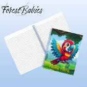 Tropisch Schattige Kleurrijke Safari Macaw Parrot  Notitieboek