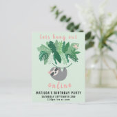 Tropisch schattige sloeber gaat online verjaardags briefkaart (Staand voorkant)