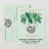Tropisch schattige sloeber gaat online verjaardags briefkaart (Voorkant / Achterkant)