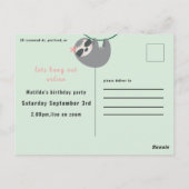 Tropisch schattige sloeber gaat online verjaardags briefkaart (Achterkant)