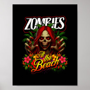 Tropisch Schedel Meisje Horror Voor Cruise En Vaka Poster