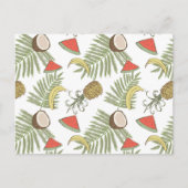 Tropisch schetsenpatroon briefkaart (Voorkant)