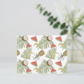 Tropisch schetsenpatroon briefkaart (Staand voorkant)