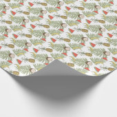 Tropisch schetsenpatroon cadeaupapier (Hoek)