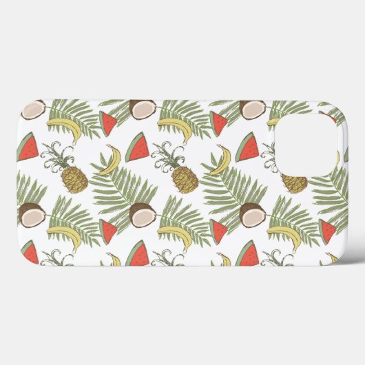 Tropisch schetsenpatroon Case-Mate iPhone case (Achterkant (horizontaal))