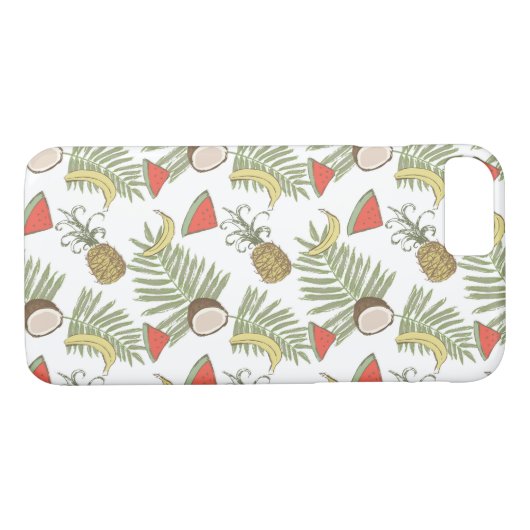 Tropisch schetsenpatroon Case-Mate iPhone case (Achterkant (Horizontaal))