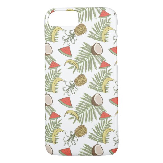 Tropisch schetsenpatroon Case-Mate iPhone case (Achterkant)
