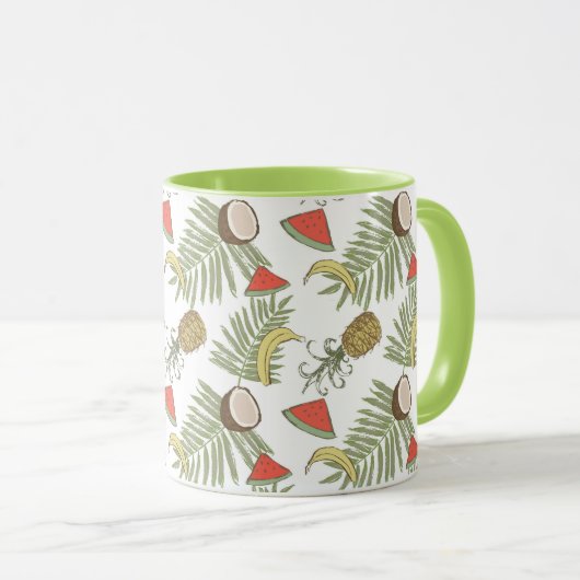 Tropisch schetsenpatroon mok (Voorkant rechts)