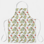 Tropisch schetsenpatroon schort (Voorkant)