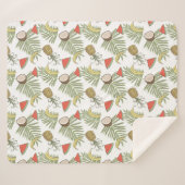 Tropisch schetsenpatroon sherpa deken (Voorkant (horizontaal))