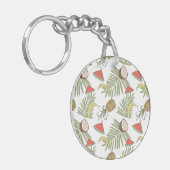 Tropisch schetsenpatroon sleutelhanger (Voorkant Links)
