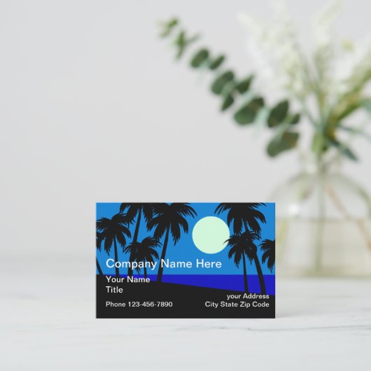 Tropisch Schilderachtig Visitekaartje (Staand voorkant)