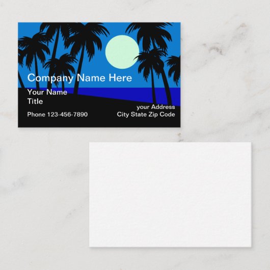 Tropisch Schilderachtig Visitekaartje (Voorkant / Achterkant)