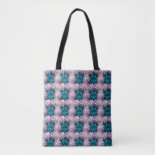 Tropisch Schildpad Bloempatroon Naadloos Zee Schil Tote Bag